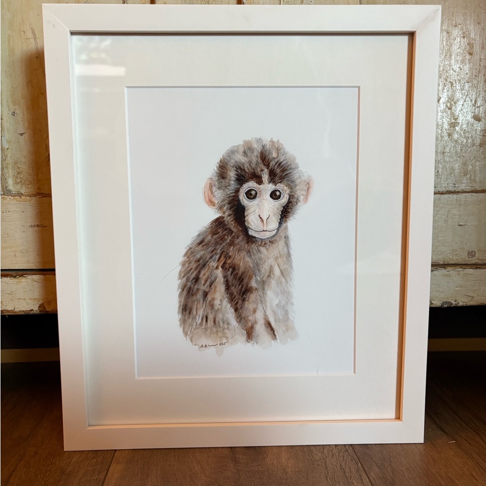 Oopsy Daisy Framed Nursery Print (Monkey)